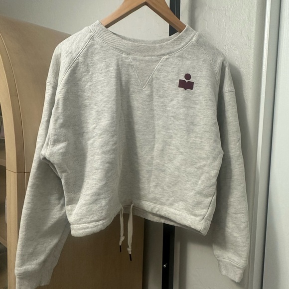 Isabel Marant Cropped Sweatshirt with Logo - Picture 1 of 3